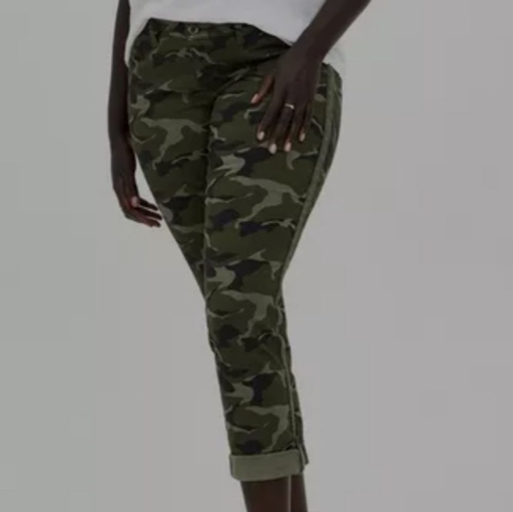 Torrid Camo Crop Aviator Skinny Stretch Twill Mid-Rise Pant